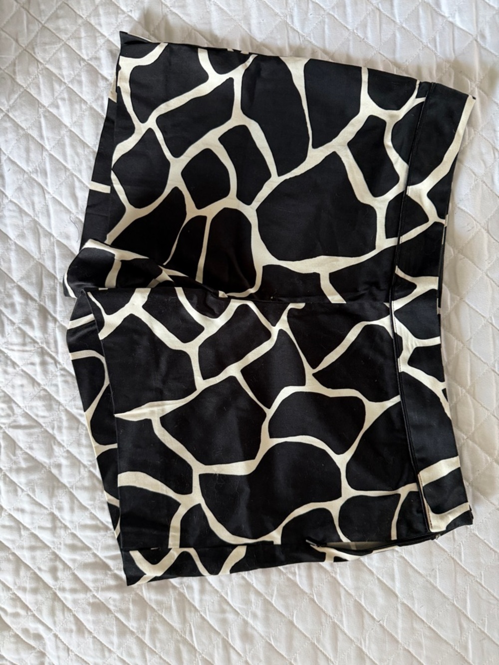 Black and Cream Giraffe Print Shorts
